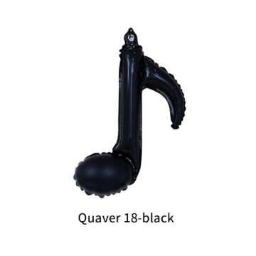 Black Treble Clef Music Notes Symbol Balloons Music Themed Balloons for Songstar Musician Birthday Party Decor Music Fans Karaoke Choir Singer Party Concert Party Decorations