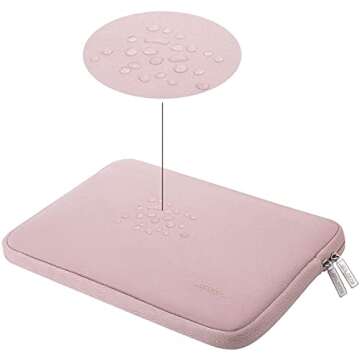Stylish MOSISO iPad Sleeve for All Models in Baby Pink