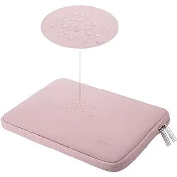 Stylish MOSISO iPad Sleeve for All Models in Baby Pink
