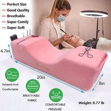 Puransen Lash Pillow - Velvet Memory Foam for Lash Extensions