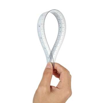 Aconnet 36 Pack Clear Flexible Ruler 12 Inch Plastic Ruler Shatter Resistant Straight Ruler Bendable Flexible Clear Ruler with Inches and Centimeters for Student Teacher School Office and Home Use