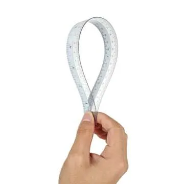 Aconnet 36 Pack Clear Flexible Ruler 12 Inch Plastic Ruler Shatter Resistant Straight Ruler Bendable Flexible Clear Ruler with Inches and Centimeters for Student Teacher School Office and Home Use