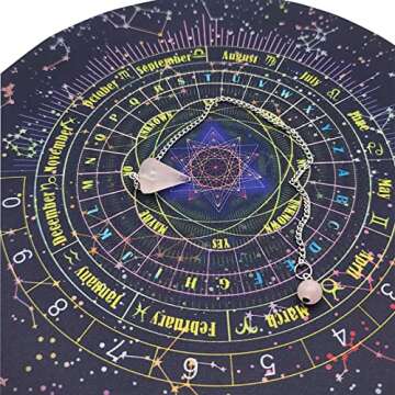 Copper Dowsing Rods Kit - Witching Rods/2pcs + Dowsing Pendulum + Divination Mat - Water Rods,Witching Sticks for Divining,Ghost Hunting,Gold,Spiritual,Yes/No Answers.