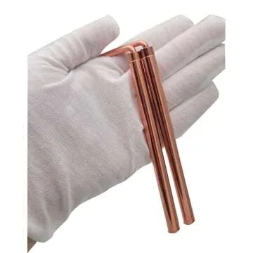 Copper Dowsing Rods Kit - Witching Rods/2pcs + Dowsing Pendulum + Divination Mat - Water Rods,Witching Sticks for Divining,Ghost Hunting,Gold,Spiritual,Yes/No Answers.