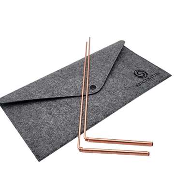 Copper Dowsing Rods Kit - Witching Rods/2pcs + Dowsing Pendulum + Divination Mat - Water Rods,Witching Sticks for Divining,Ghost Hunting,Gold,Spiritual,Yes/No Answers.
