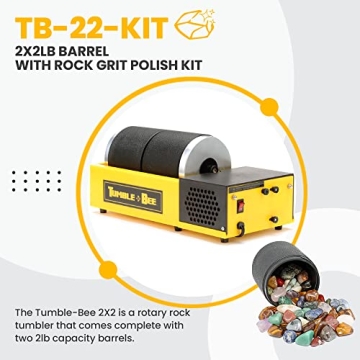 Tumble-Bee Double Barrel Rock Tumbler for All Ages