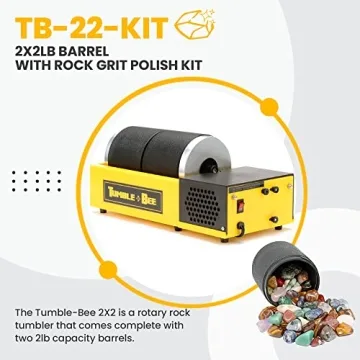 Tumble-Bee Double Barrel Rock Tumbler for All Ages
