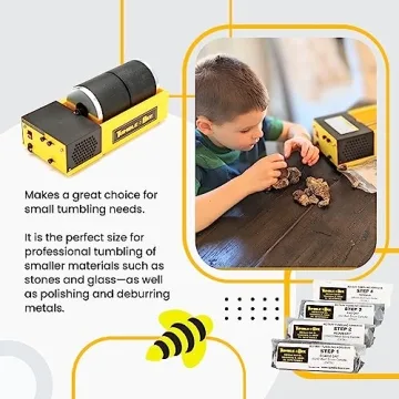 Tumble-Bee Double Barrel Rock Tumbler for All Ages