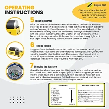 Tumble-Bee Double Barrel Rock Tumbler for All Ages