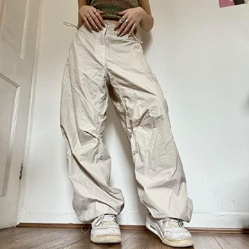 Chic Women's Baggy Cargo Pants with Adjustable Drawstring