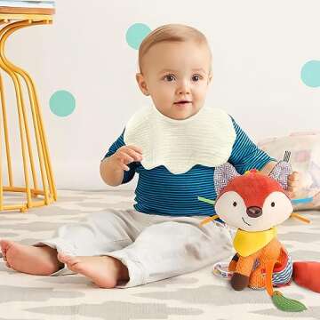 Absorbent Muslin Baby Bibs for Teething - Set of 8