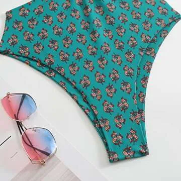 Stylish Vintage Floral Swimsuit with Wrap Skirt for Women