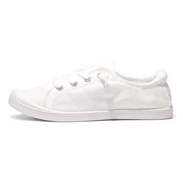 Women's Slip On Canvas Sneaker Low Top Casual Walking Shoes Classic Comfort Flat Fashion Sneakers (W...