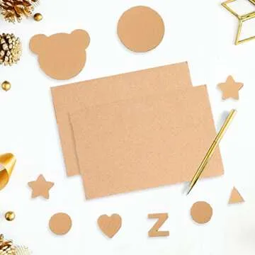 50 Pack Corrugated Cardboard Sheets Flat Cardboard Inserts Flat Squares Separators for Art Projects DIY Crafts Supplies(9 x 12 Inch,Brown)