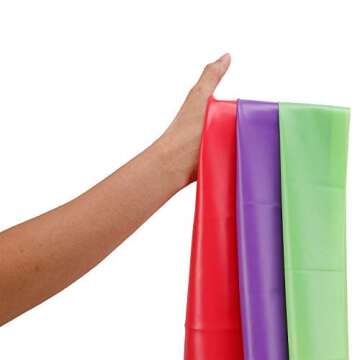 ECGOIOE Exercise Resistance Bands Set of 3, TPE Wide Resistance Ranges 5-21LBs Bands for Any Exercise,Home Gym, Physical Therapy, Pilates, Muscle Relaxation Exercise, Yoga, Strength Training Workout