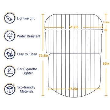 QDH SUV Air Mattress - Thickened Car Bed Back Seat Mattress - Portable Car Mattress for Vehicle Cushion Air Bed Inflatable Mattress Car Bed with Air-Pump - Camping Mattress for SUV