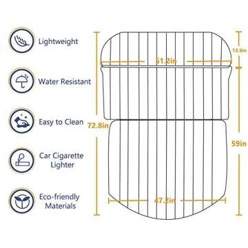 QDH SUV Air Mattress - Thickened Car Bed Back Seat Mattress - Portable Car Mattress for Vehicle Cushion Air Bed Inflatable Mattress Car Bed with Air-Pump - Camping Mattress for SUV