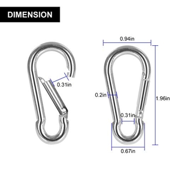 60Pcs Heavy Duty Snap Hooks for Outdoor Activities