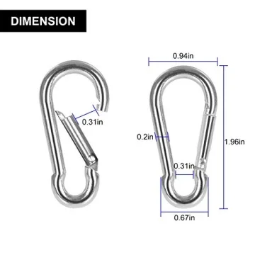 60Pcs Heavy Duty Snap Hooks for Outdoor Activities