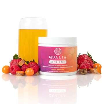 Qualia Synbiotic 28 Science-Backed Spore Probiotics, Prebiotics, Postbiotics, Fermented Foods for Gu...