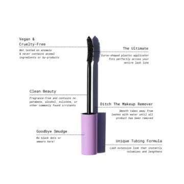 Half Caked Tubing Mascara for Sensitive Eyes, Vegan Formula
