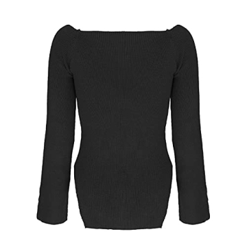 Womens Sweater Tops Sweetheart Neck Ribbed Bustier Corset