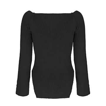 Womens Sweater Tops Sweetheart Neck Ribbed Bustier Corset