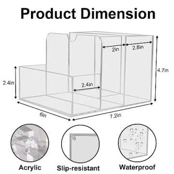 Napkin Holder with Salt and Pepper Shaker Caddy, Acrylic Napkin Holder For Table,Versatile Use For Home Dining,Hosting,Wedding Reception,Party,Patio,Deck,Restaurant,Cafe Bar Decor, Easy To Clean,Clear