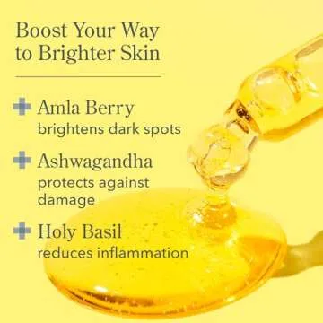 Beekman 1802 Golden Booster Amla Berry Face Serum - Fragrance Free - 0.5 fl oz - Plant-Based Vitamin C Alternative - Good for Sensitive Skin - Cruelty Free