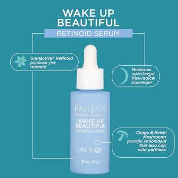 Pacifica Retinol Serum for Face - Wake Up Beautiful Retinoid Night Face Serum - Anti-Aging Skin Care...