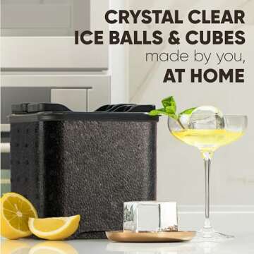 Berlinzo Clear Ice Cube Maker for Perfect Ice Spheres