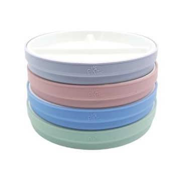 Elk & Friends Kids Porcelain Plates with Silicone Sleeves