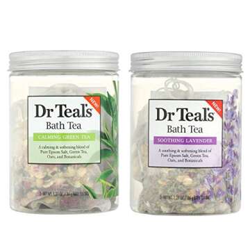 Dr. Teal's Soothing Green Tea and Calming Lavender Bath Soaks Variety Pack of 2-6 oz Total