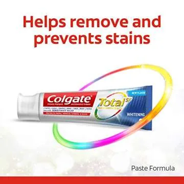 Colgate Total Whitening Toothpaste Twin Pack and Advanced 4-Zone Toothbrush, Soft