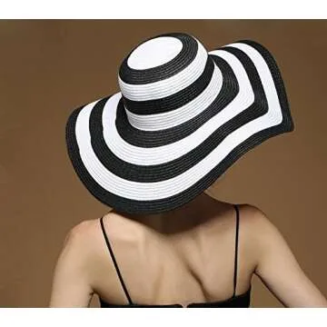 Ladies Foldable Beach Hat with UPF 50+ Sun Protection