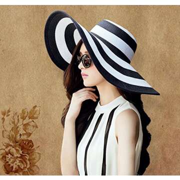 Ladies Foldable Beach Hat with UPF 50+ Sun Protection