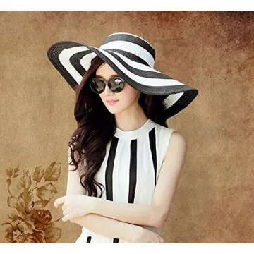 Ladies Foldable Beach Hat with UPF 50+ Sun Protection