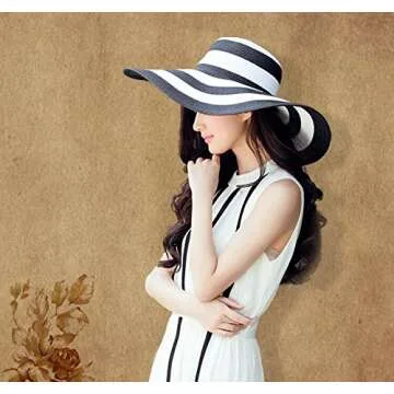 Ladies Foldable Beach Hat with UPF 50+ Sun Protection