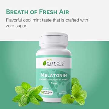 EZ Melts 5mg Melatonin Dissolvable Tablets for Sleep