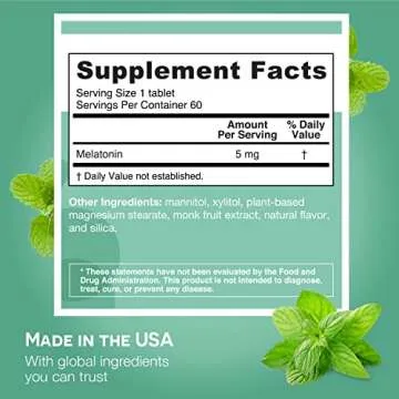 EZ Melts 5mg Melatonin Dissolvable Tablets for Sleep
