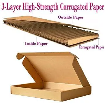 Kaderron 9.5" x 6" x 2" Shipping Boxes (Bundle of 60), Corrugated Literature Mailer Recyclable Cardboard Mailing Box (9 1/2 x 6 x 2 Inch, Kraft)
