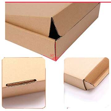 Kaderron 9.5" x 6" x 2" Shipping Boxes (Bundle of 60), Corrugated Literature Mailer Recyclable Cardboard Mailing Box (9 1/2 x 6 x 2 Inch, Kraft)