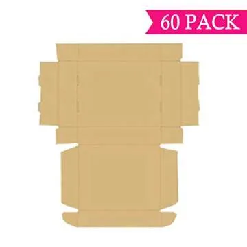 Kaderron 9.5" x 6" x 2" Shipping Boxes (Bundle of 60), Corrugated Literature Mailer Recyclable Cardboard Mailing Box (9 1/2 x 6 x 2 Inch, Kraft)