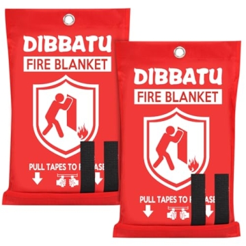 DIBBATU Fire Blanket - Essential Emergency Fireproof Safety for Home & Kitchen