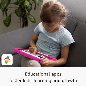 ApoloSign Kids Tablet - Android 13 Tablet for Kids with Case Included, Bright 10.1" HD Screen, Pre-Installed Educational Apps, Parental Controls, 32 GB, Ideal Gift for Children, Pink (K109A)