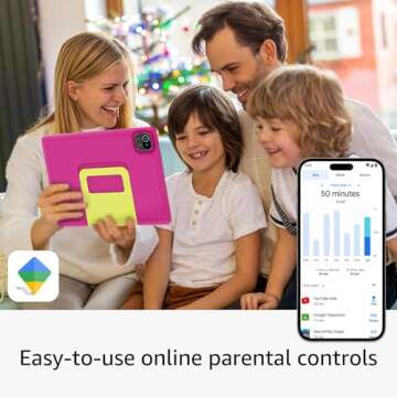 ApoloSign Kids Tablet - Android 13 Tablet for Kids with Case Included, Bright 10.1" HD Screen, Pre-Installed Educational Apps, Parental Controls, 32 GB, Ideal Gift for Children, Pink (K109A)