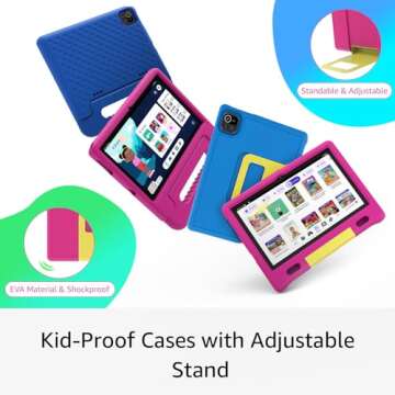 ApoloSign Kids Tablet - Android 13 Tablet for Kids with Case Included, Bright 10.1" HD Screen, Pre-Installed Educational Apps, Parental Controls, 32 GB, Ideal Gift for Children, Pink (K109A)