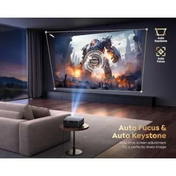 PUTRIMS K12 Smart Projector - Google TV & WiFi 6