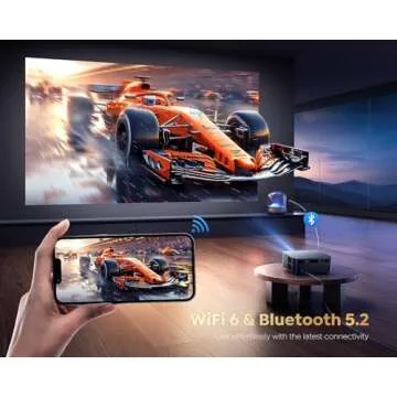 PUTRIMS K12 Smart Projector - Google TV & WiFi 6