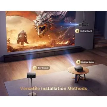 PUTRIMS K12 Smart Projector - Google TV & WiFi 6